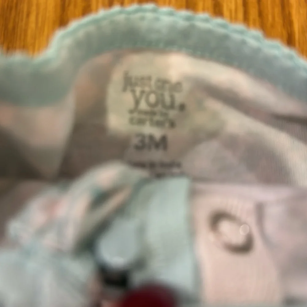 Carter’s Footed Sleeper 3 Months Little Sister Light Aqua and Pink
